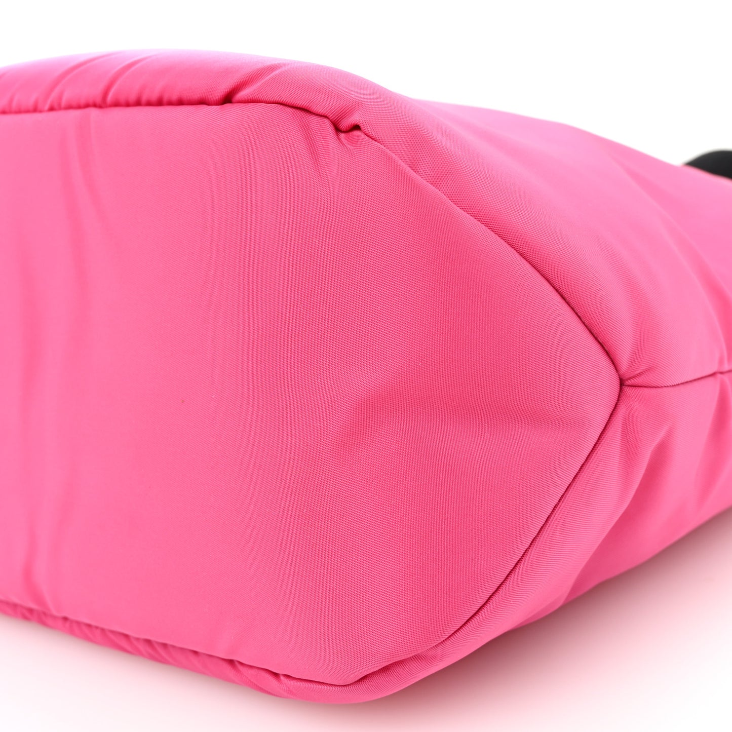 Tessuto Nylon Soft Padded Shopping Tote Fuxia