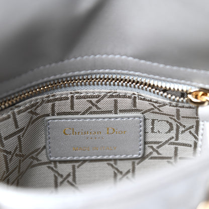 Christian Dior Metallic Lambskin Cannage Mini Lady Dior Grey 6 of 9