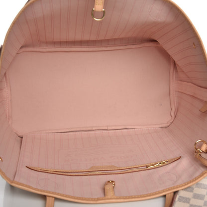 Louis Vuitton Damier Azur Neo Neverfull MM Rose Ballerine 5 of 9
