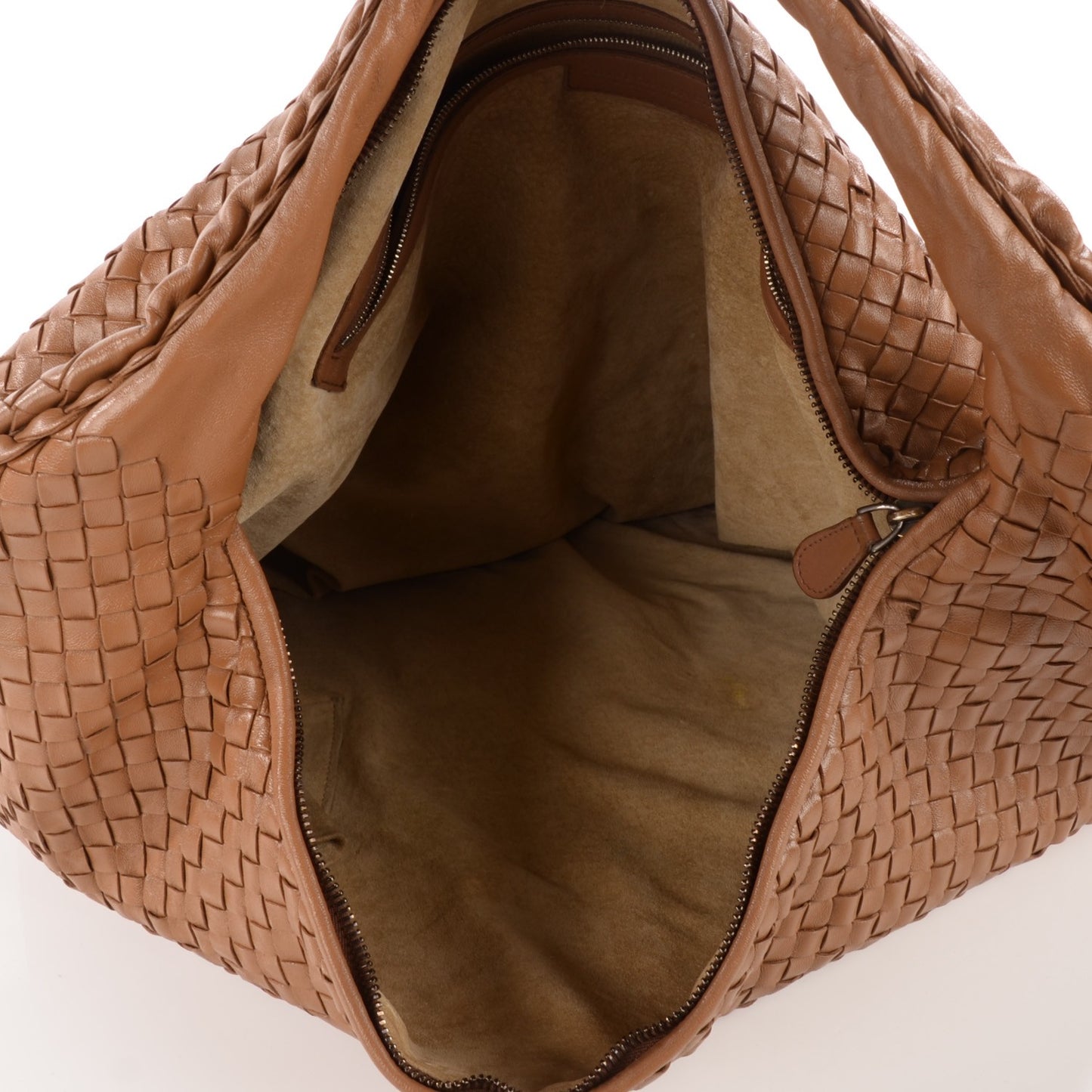 Nappa Intrecciato Maxi Veneta Hobo Noce