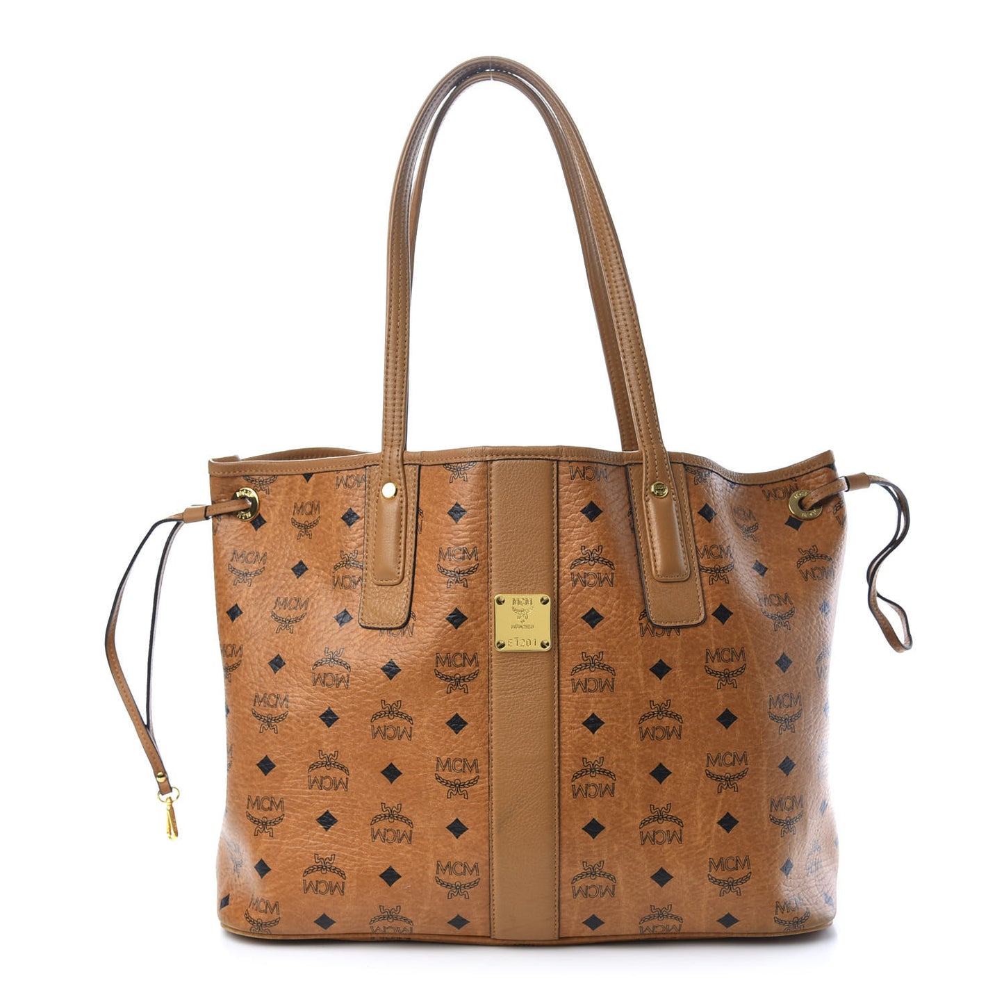 Visetos Medium Liz Reversible Shopper Tote Cognac