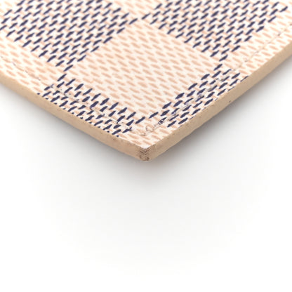Louis Vuitton Damier Azur Felicie Chain Wallet Zippered Insert Rose Ballerine 8 of 10