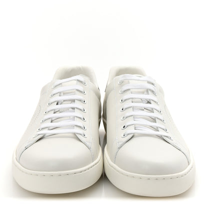 Gucci Calfskin Interlocking G Perforated Mens Ace Sneakers 12 White Grey Sky 3 of 10