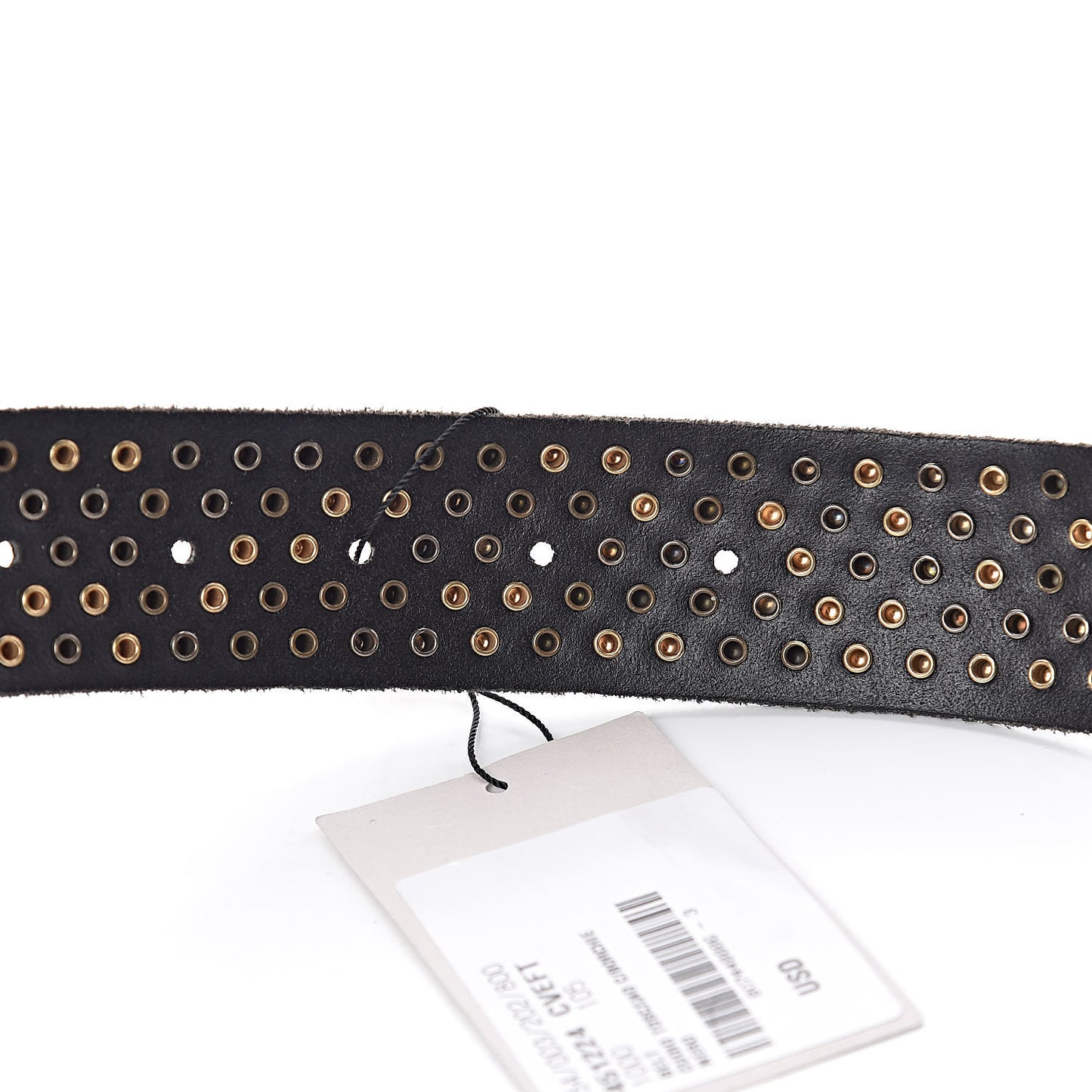 Calfskin Studded Feline Belt 105 42 Black