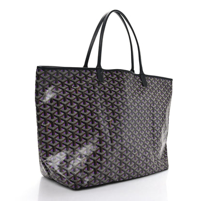 Goyard Goyardine Saint Louis Claire Voie GM Black Purple 3 of 8