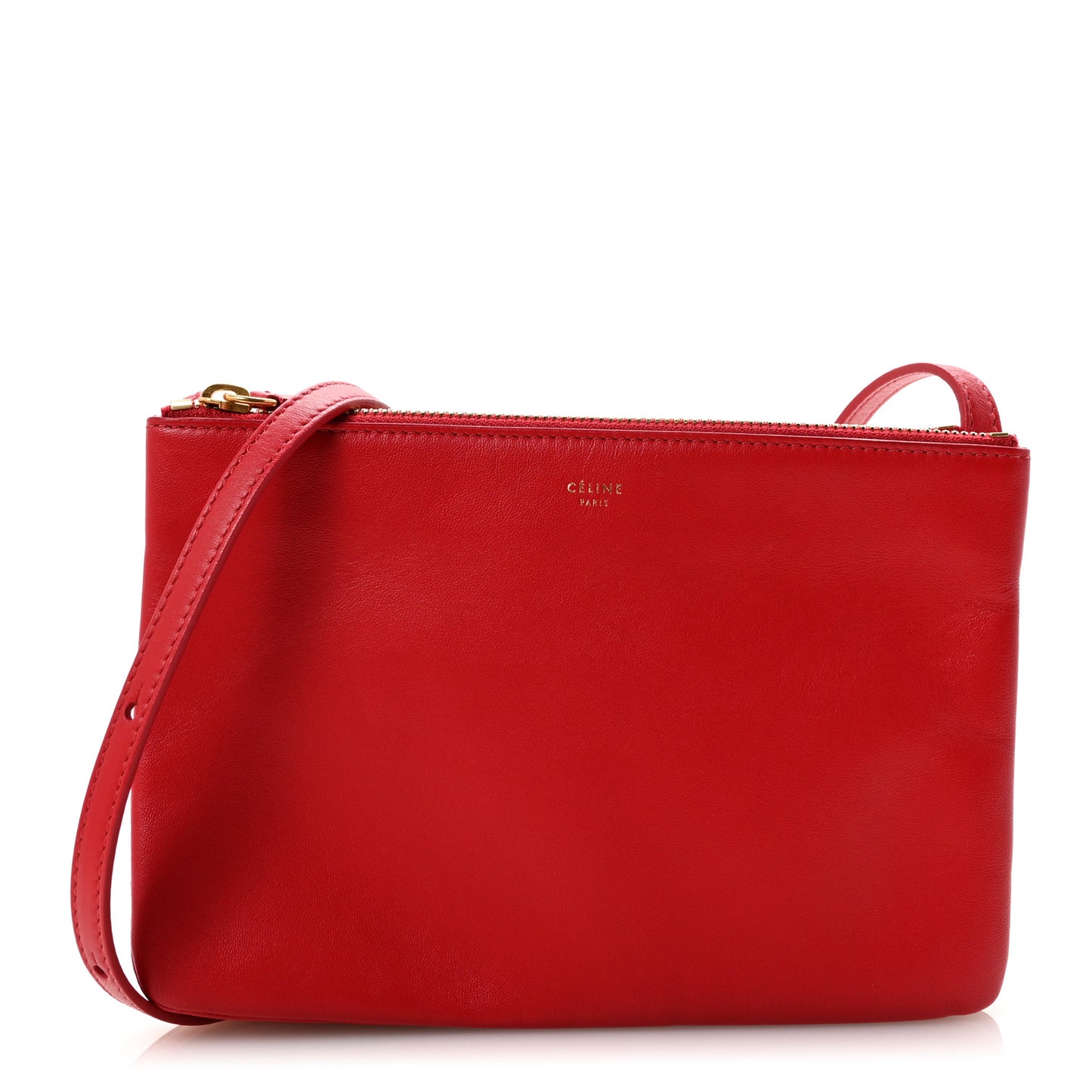 Lambskin Small Trio Crossbody Bag Red