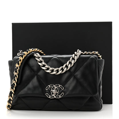 Chanel Lambskin Quilted Medium Chanel 19 Flap Black 11 of 11