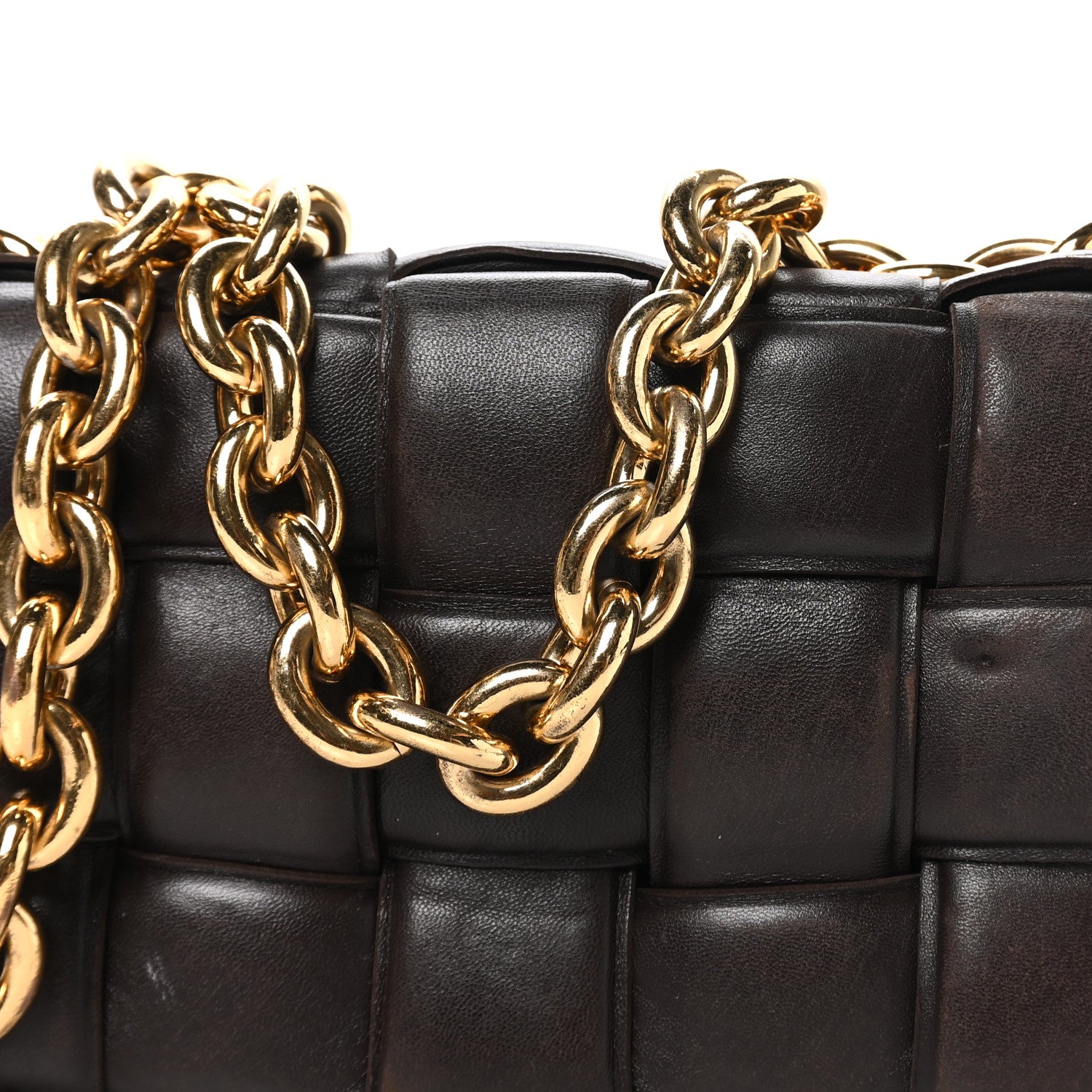 Bottega Veneta Lambskin Maxi Intreccio Padded Chain Cassette Crossbody Bag Fondant 7 of 10