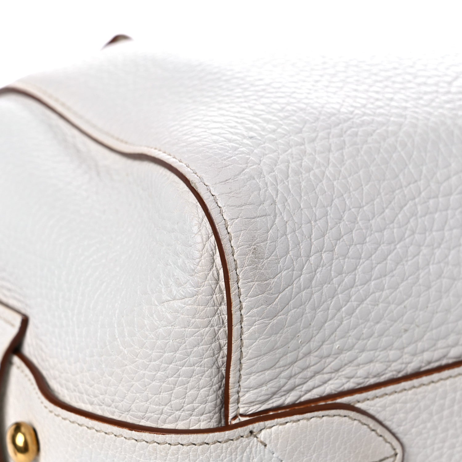 Prada Vitello Daino Medium Top Handle Bag White 6 of 20