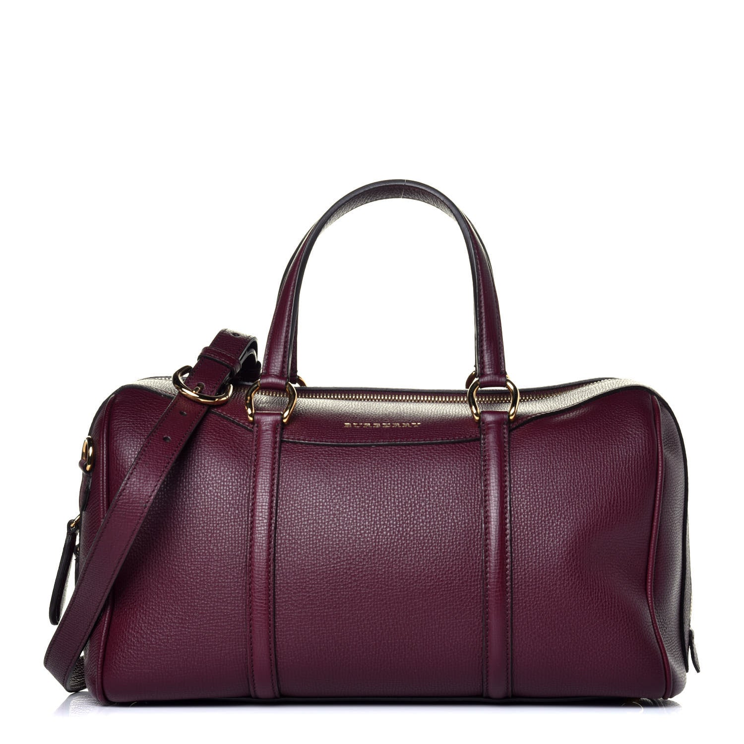 Burberry Derby Calfskin Medium Alchester Bowling Bag Mahogany Red 1 of 9