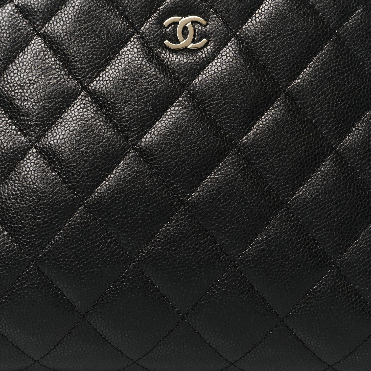 Chanel Caviar Quilted Medium Cosmetic Case Black 8 of 11