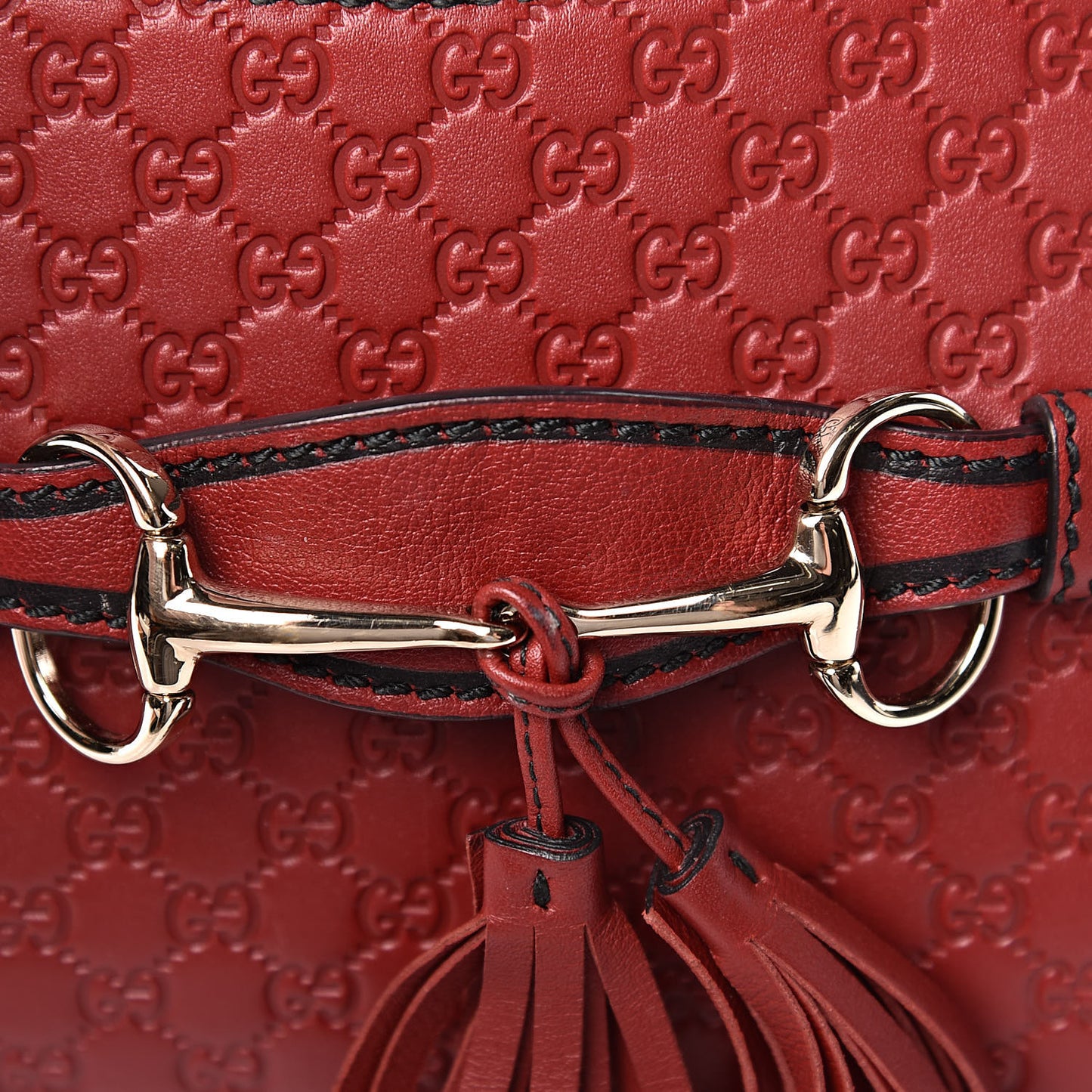 Soft Microguccissima Mini Emily Chain Shoulder Bag Rosso