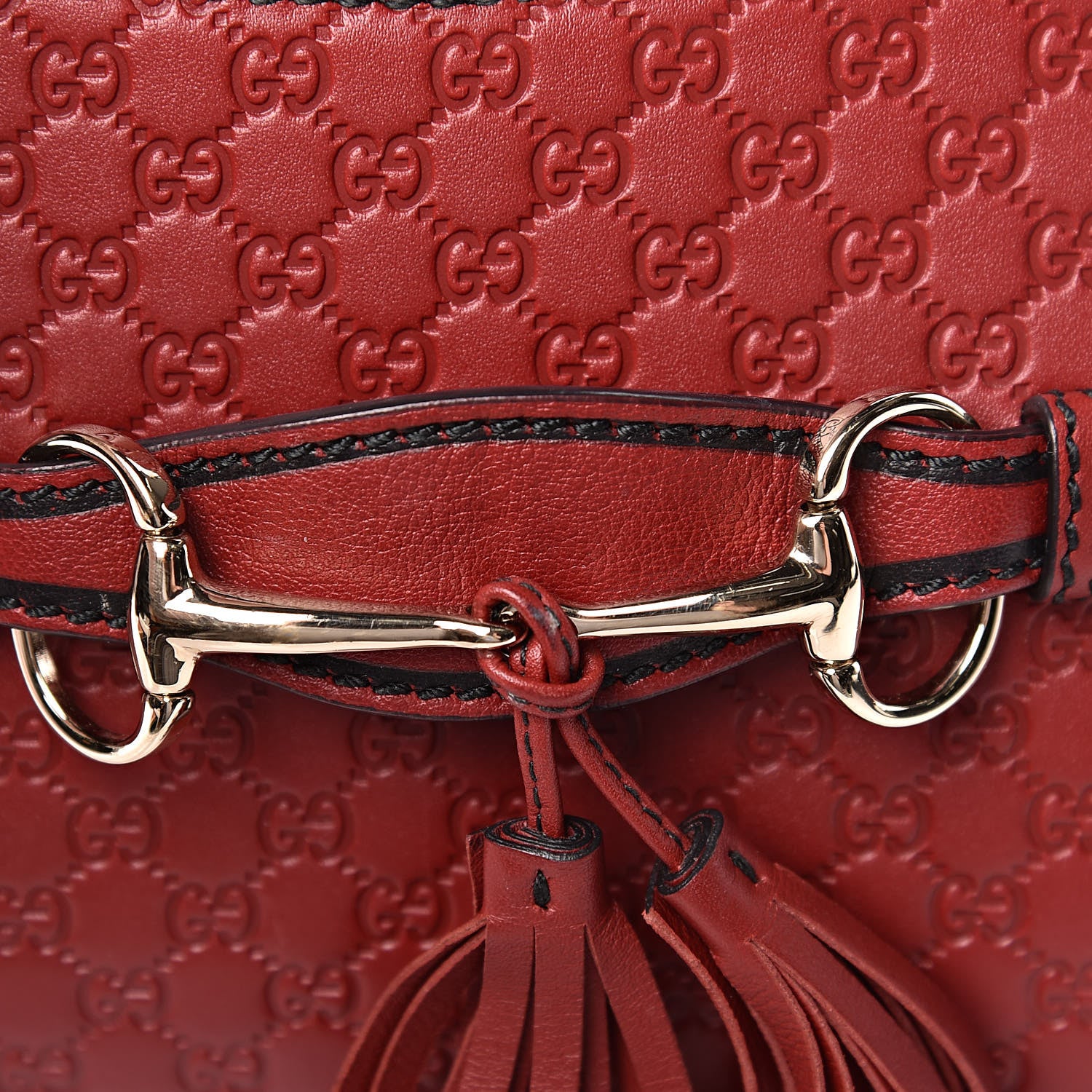 Gucci Soft Microguccissima Mini Emily Chain Shoulder Bag Rosso 11 of 12