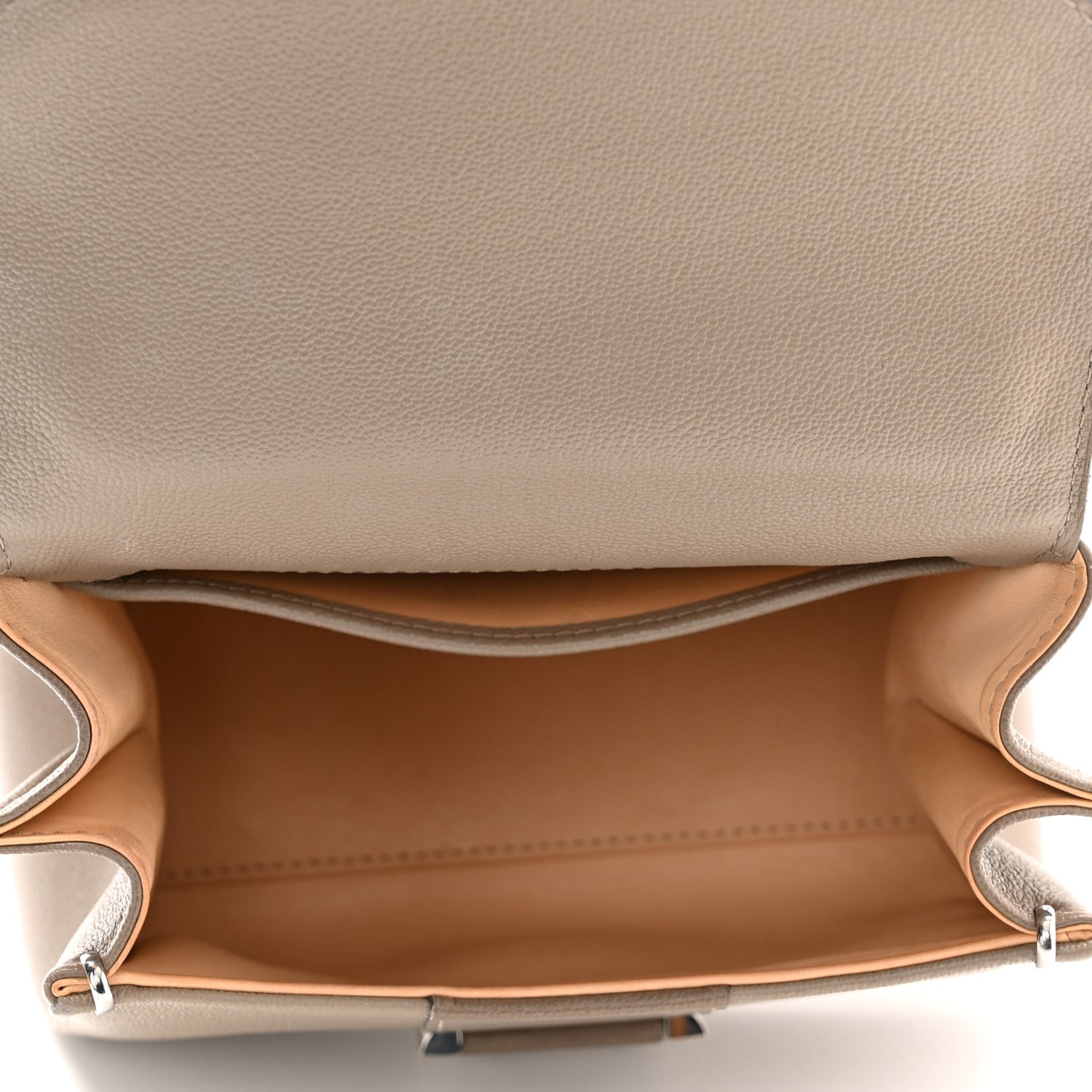 Grained Calfskin Mini Brillant Satchel Camaieux Tourterelle