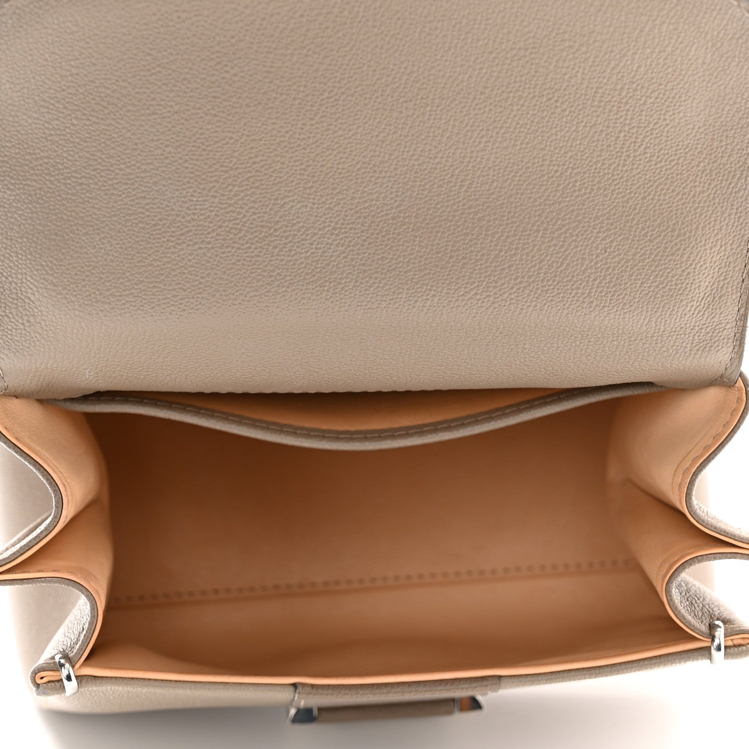 Delvaux Grained Calfskin Mini Brillant Satchel Camaieux Tourterelle 5 of 12