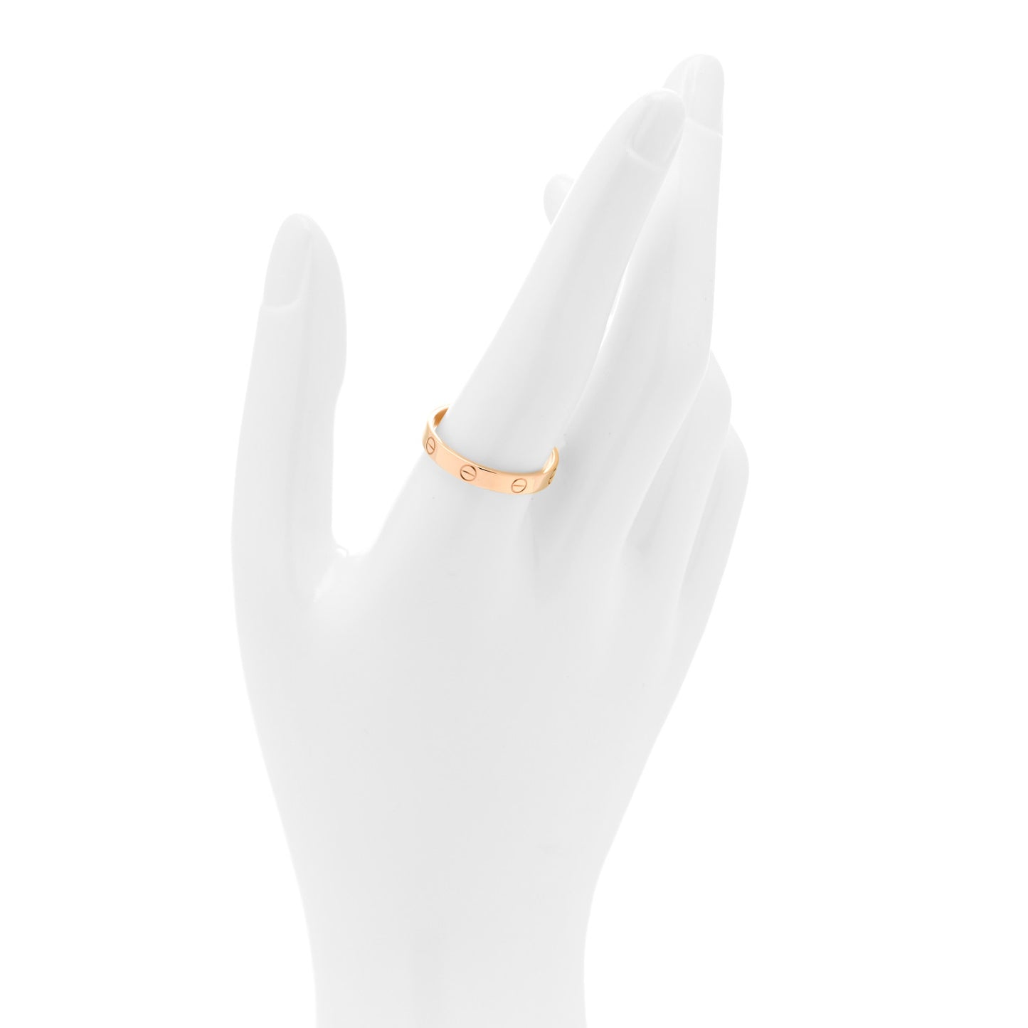 18K Pink Gold 3.5mm LOVE Wedding Band Ring 64 10.75
