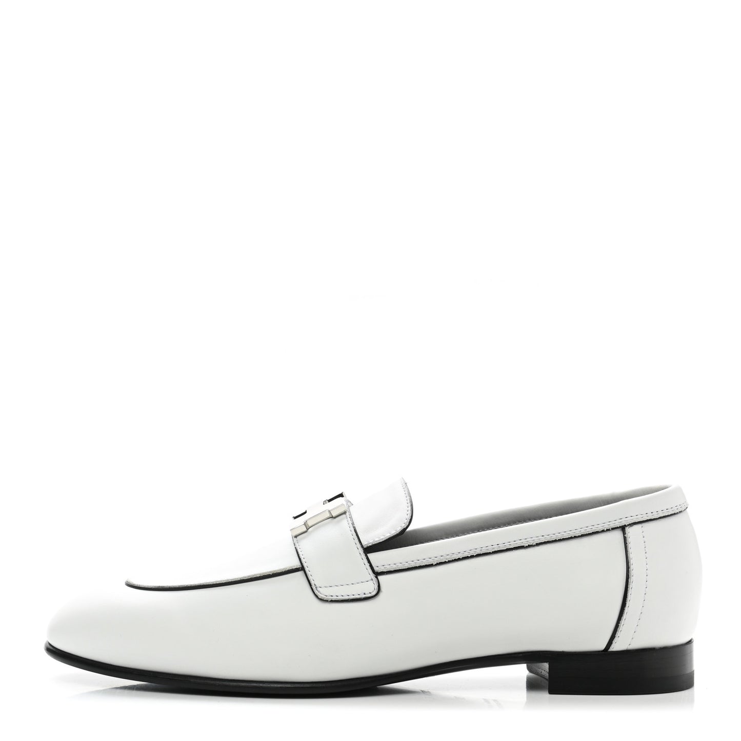 Calfskin Womens Paris Loafers 38 White