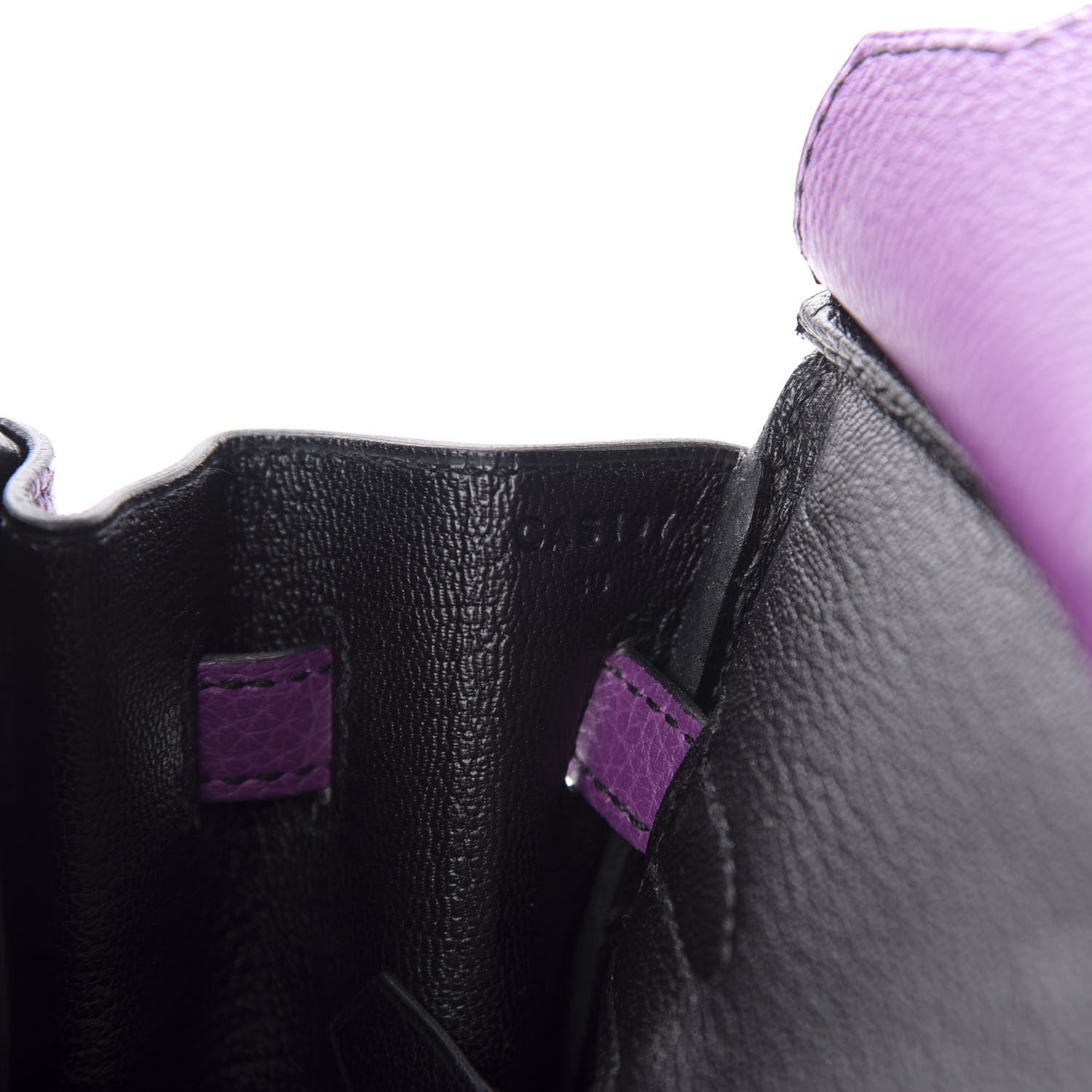 Hermes Togo Horseshoe Birkin 25 Anemone Black 8 of 10