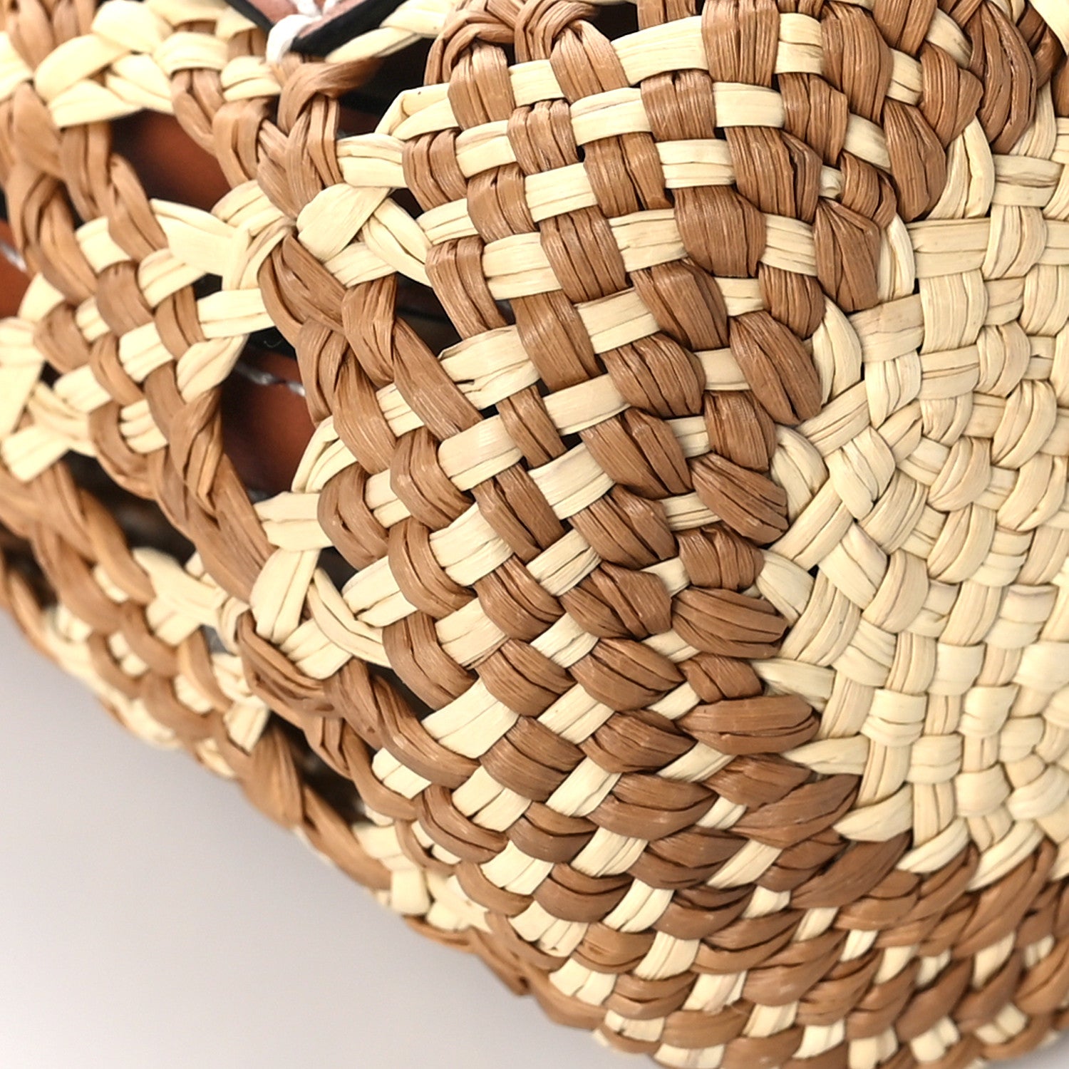 Loewe Calfskin Raffia Paulas Ibiza Bucket Bag Natural Tan 6 of 7