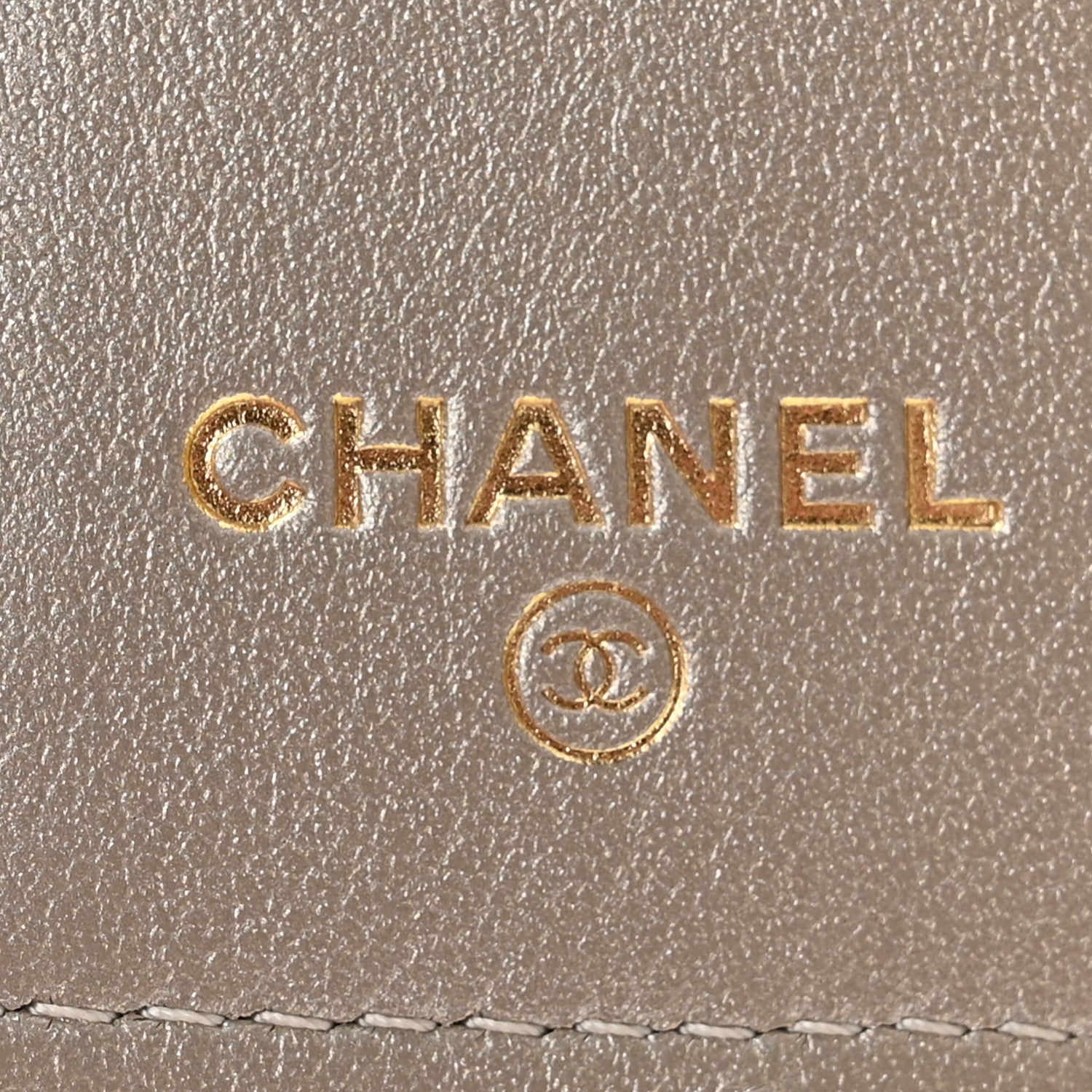 Chanel Metallic Aged Calfskin Quilted Reissue Compact Wallet Gold 6 of 9
