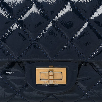 Chanel Distressed Patent Quilted 2.55 Reissue 226 Flap Navy 8 of 15