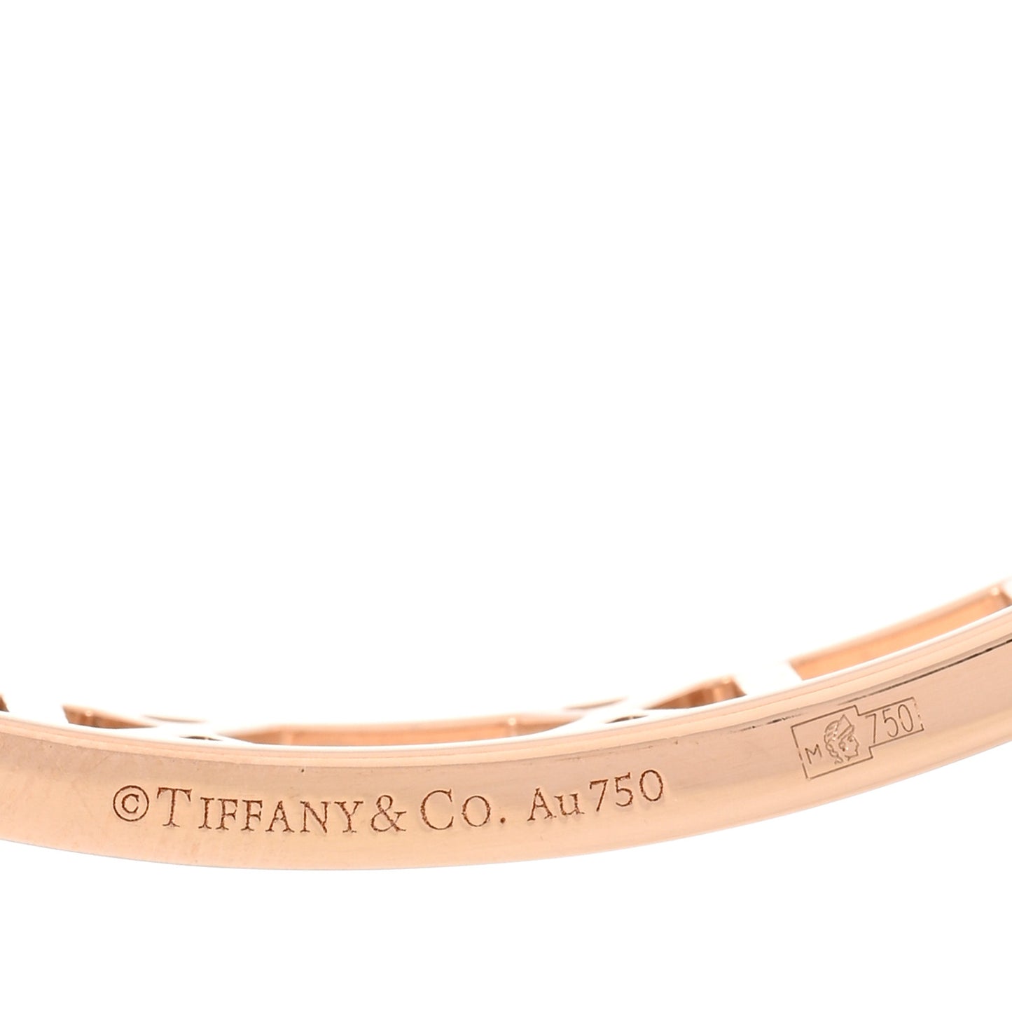 18K Rose Gold Open Narrow Atlas Bangle