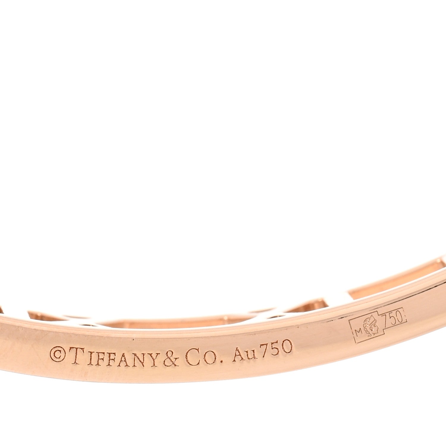 Tiffany 18K Rose Gold Open Narrow Atlas Bangle 3 of 3