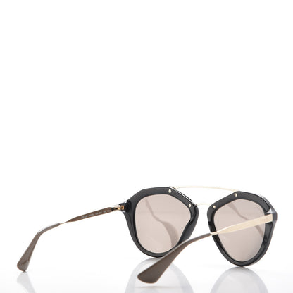 Prada Acetate Metal Cinema Sunglasses SPR 12Q Black 2 of 6