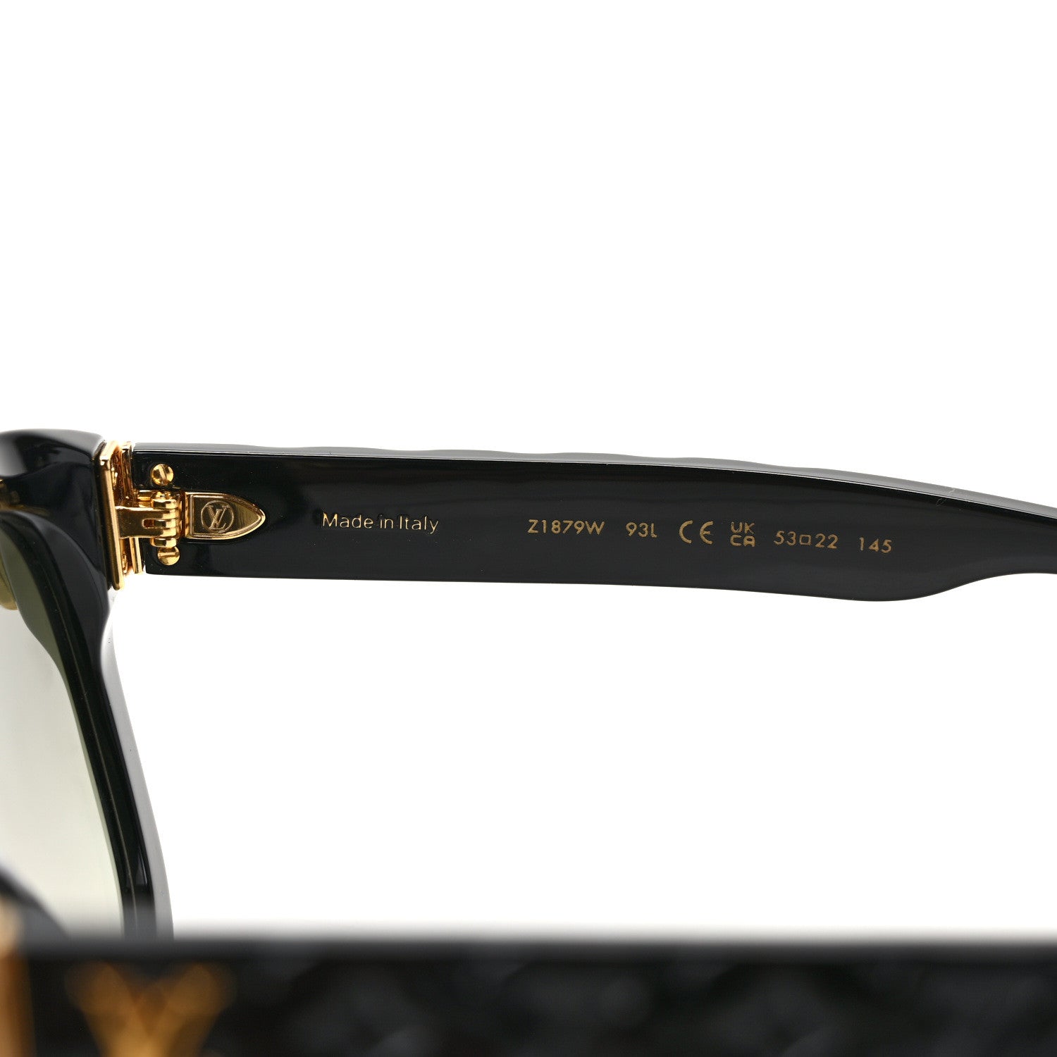 Louis Vuitton Acetate LV Empreinte Light Round Sunglasses Z1879W Black 6 of 7