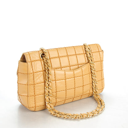 Chanel Lambskin Square Double Stitch Flap Beige 4 of 10
