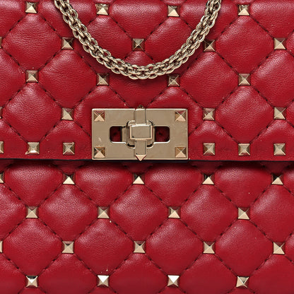 Valentino Garavani Nappa Medium Rockstud Spike Shoulder Bag Rosso Valentino 7 of 17
