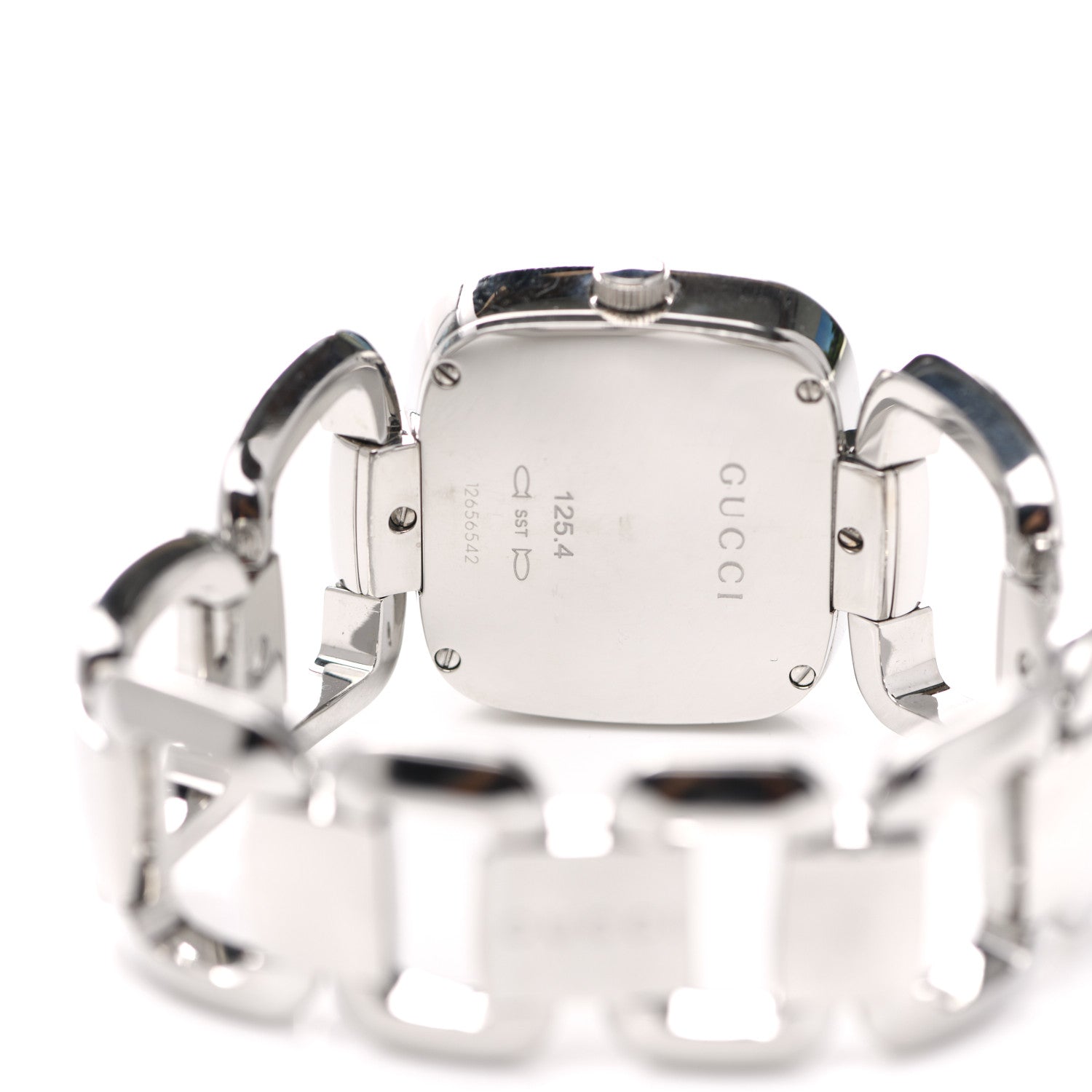 Gucci Stainless Steel Diamond 32mm G-Gucci Square Quartz Watch Brown 4 of 4