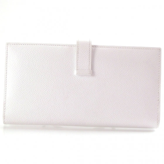 Epsom Leather Bearn Bi-Fold Wallet White