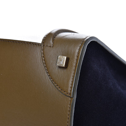 Celine Textured Calfskin Suede Tri-color Mini Luggage Cream 11 of 20