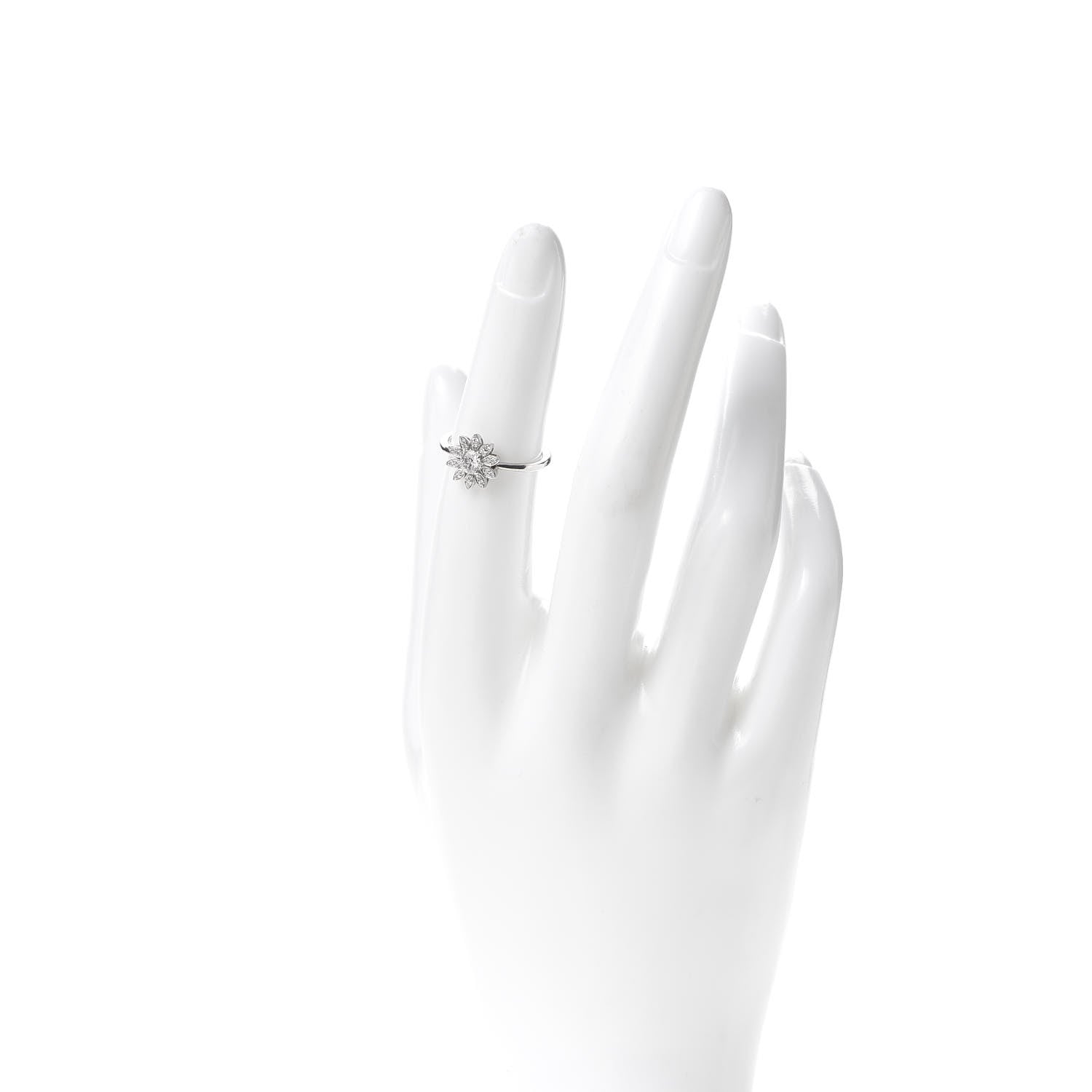 Tiffany Platinum Diamond Enchant Garden Flower Ring 49 4.75 2 of 6