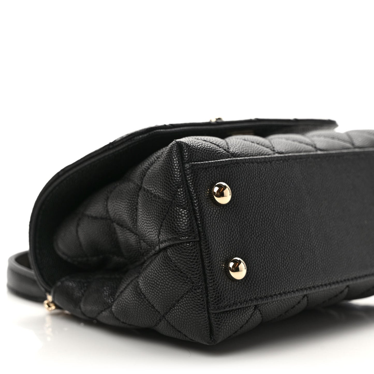 Caviar Quilted Extra Mini Coco Handle Flap Black