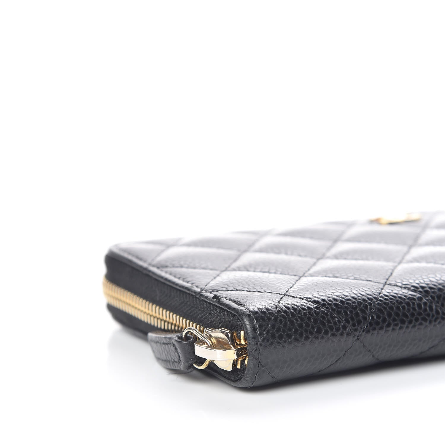 Chanel Caviar Quilted Large Gusset Zip Around Wallet Black 10 of 11