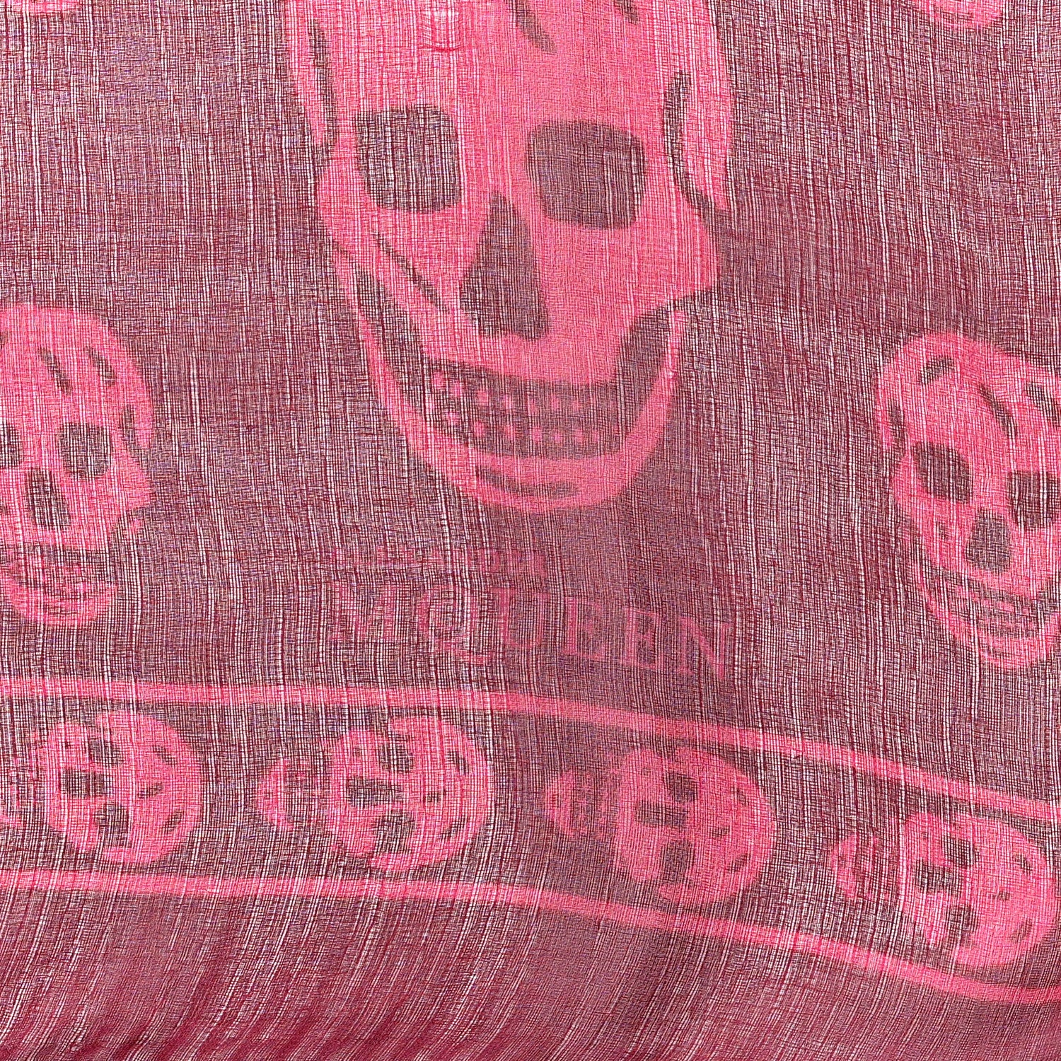Alexander McQueen Silk Chiffon Skull Scarf Bordeaux 2 of 3