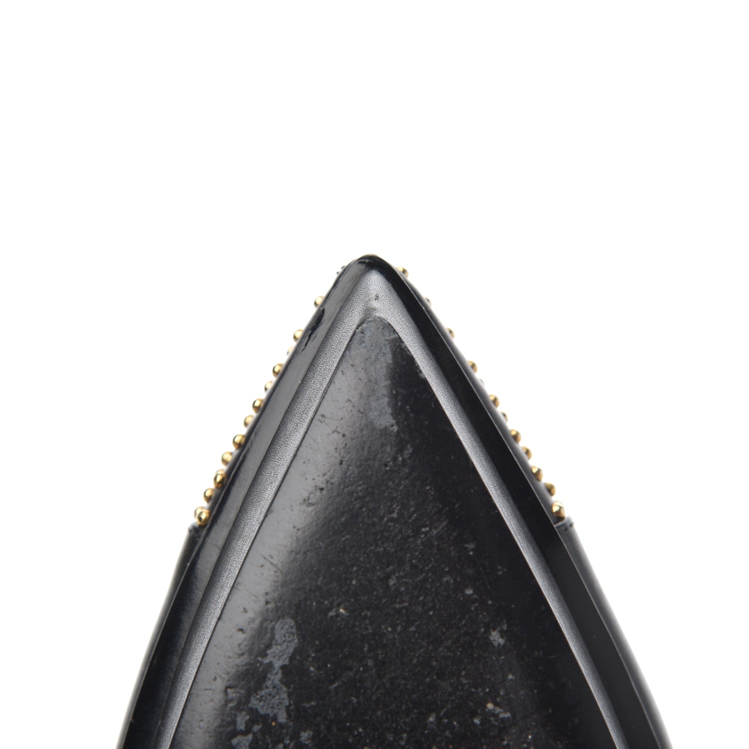 Saint Laurent Calfskin Studded Cap Toe Janis 105 Platform Pumps 38 Black 12 of 25
