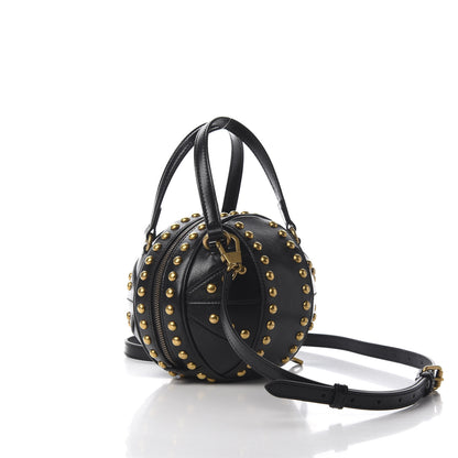 Gucci Calfskin Studded Mini Tifosa Baseball Shaped Shoulder Bag Black 2 of 10