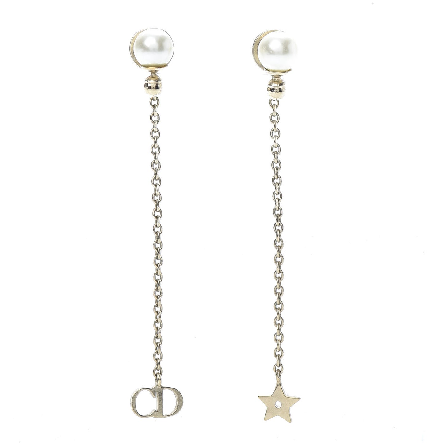 Pearl La Petite Tribale Dangle Chain Earrings Gold