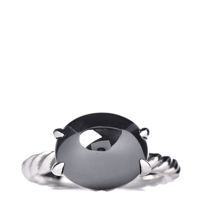 David Yurman Sterling Silver Hematite 10mm Chatelaine Ring 52 6 1 of 6