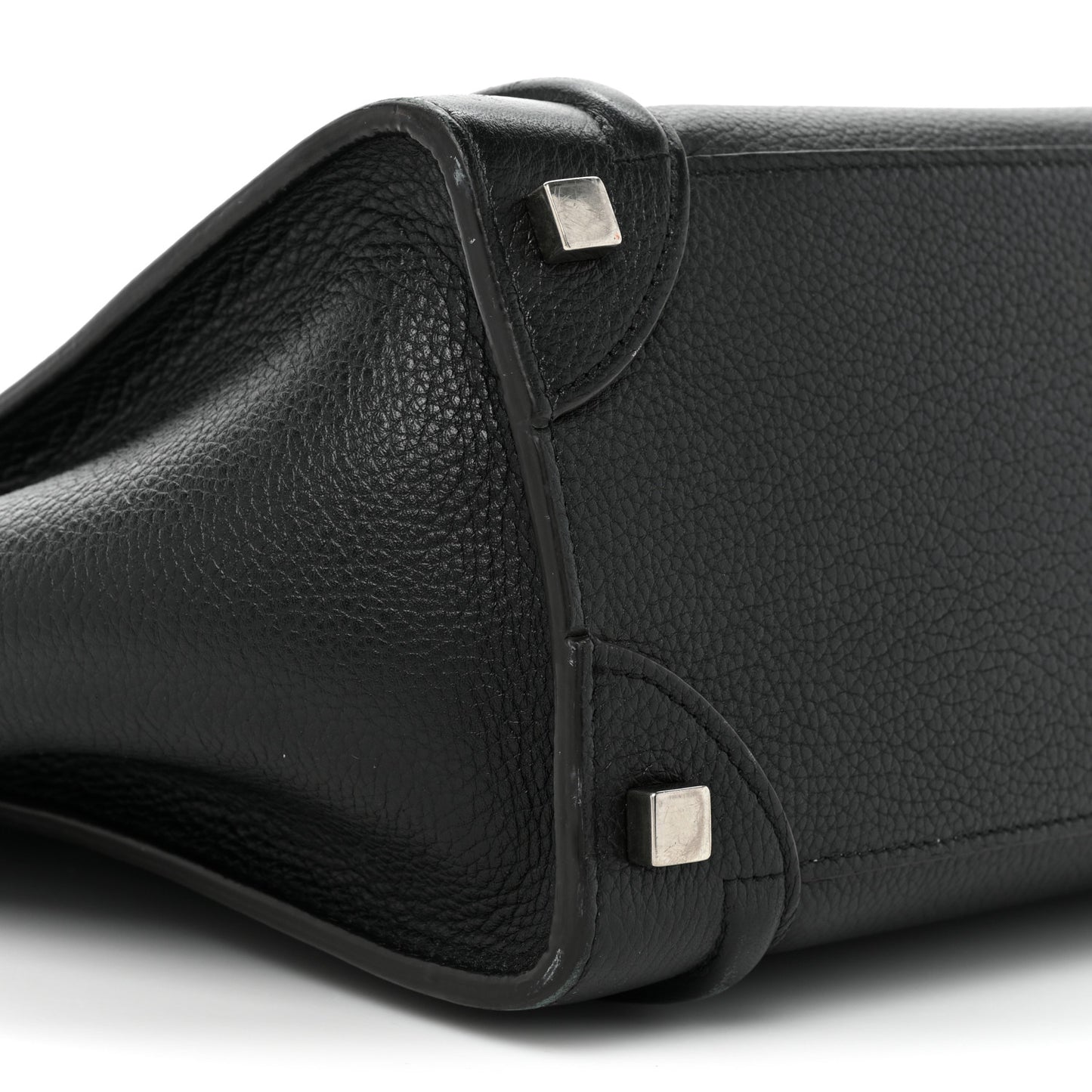 Drummed Calfskin Micro Luggage Black