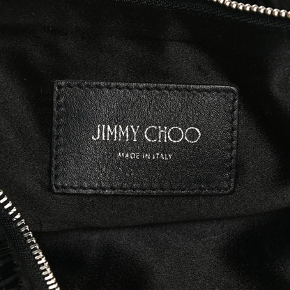Jimmy Choo Satin Bead Embellished Callie Fringe Tassel Chain Evening Bag Black 6 of 12