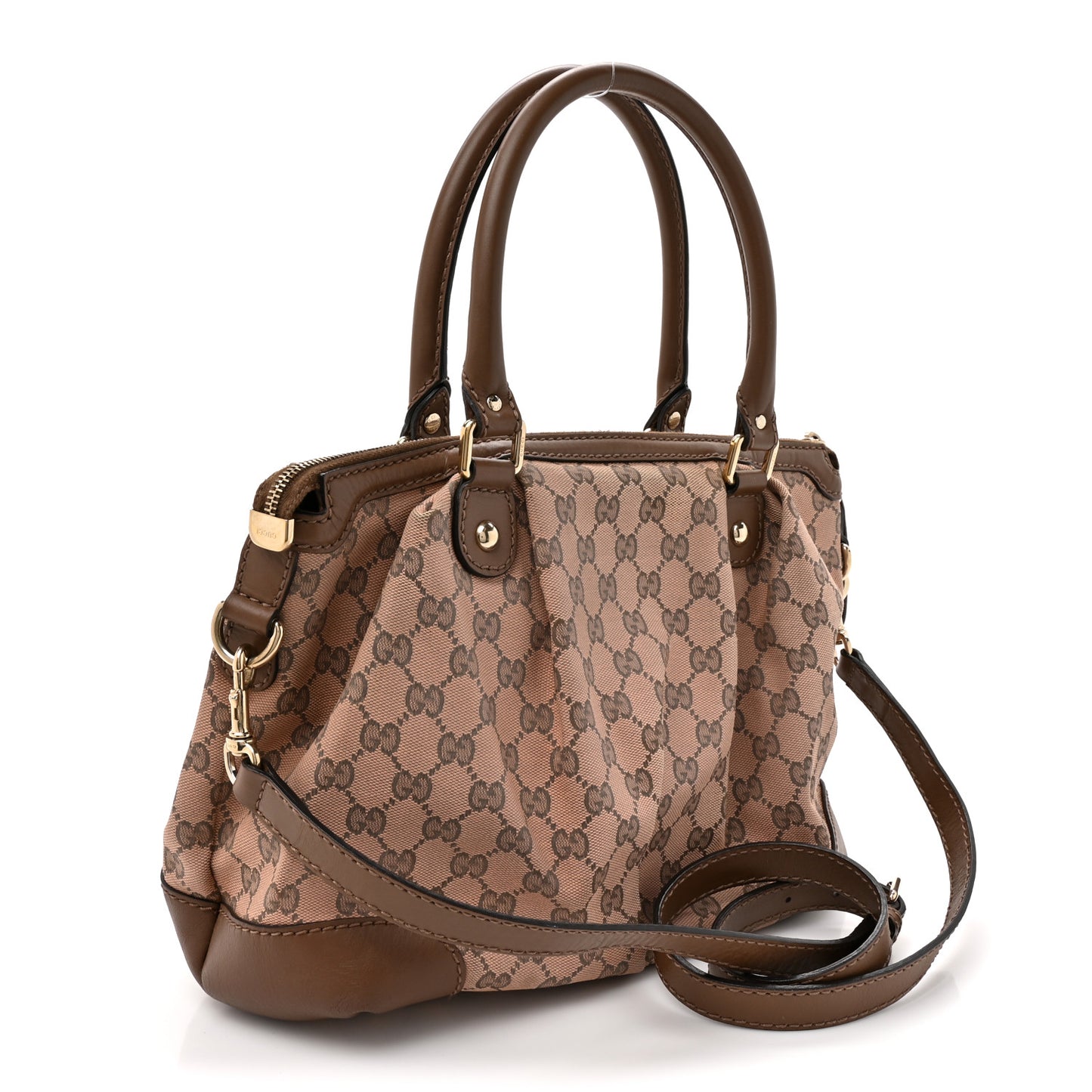 Monogram Medium Sukey Top Handle Bag Beige Brown