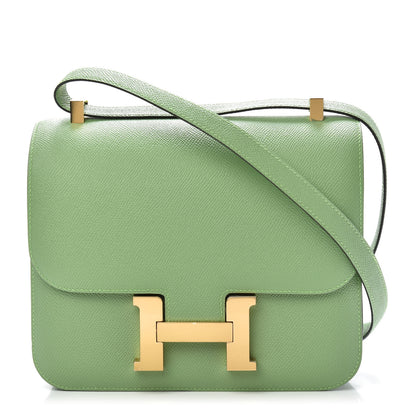 Hermes Epsom Constance 24 Vert Criquet 1 of 10