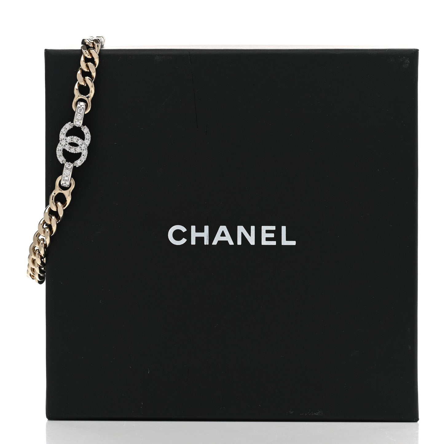 Crystal Chain CC Link Bracelet Gold Silver