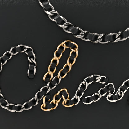 Chanel Calfskin Chain 20s Signe Wallet on Chain WOC Black 9 of 16