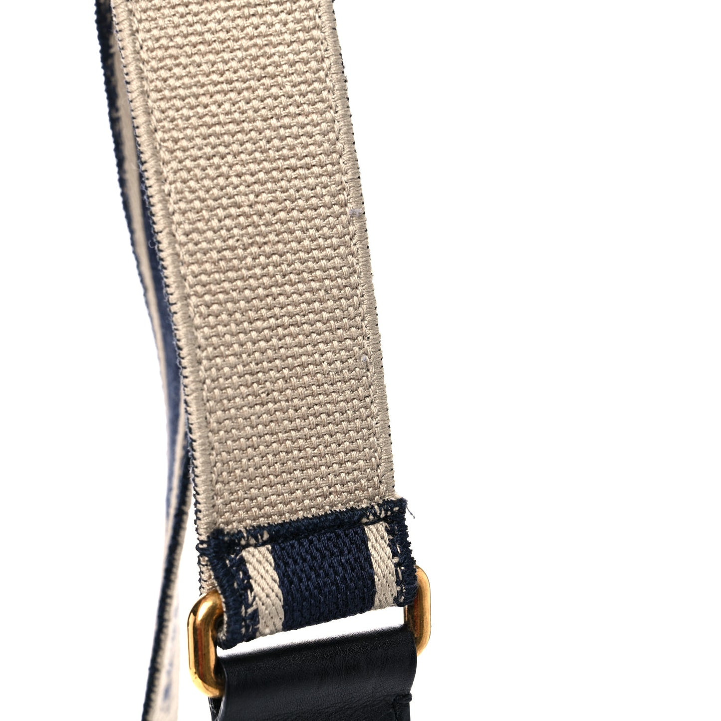 Canvas Embroidered Shoulder Strap Blue
