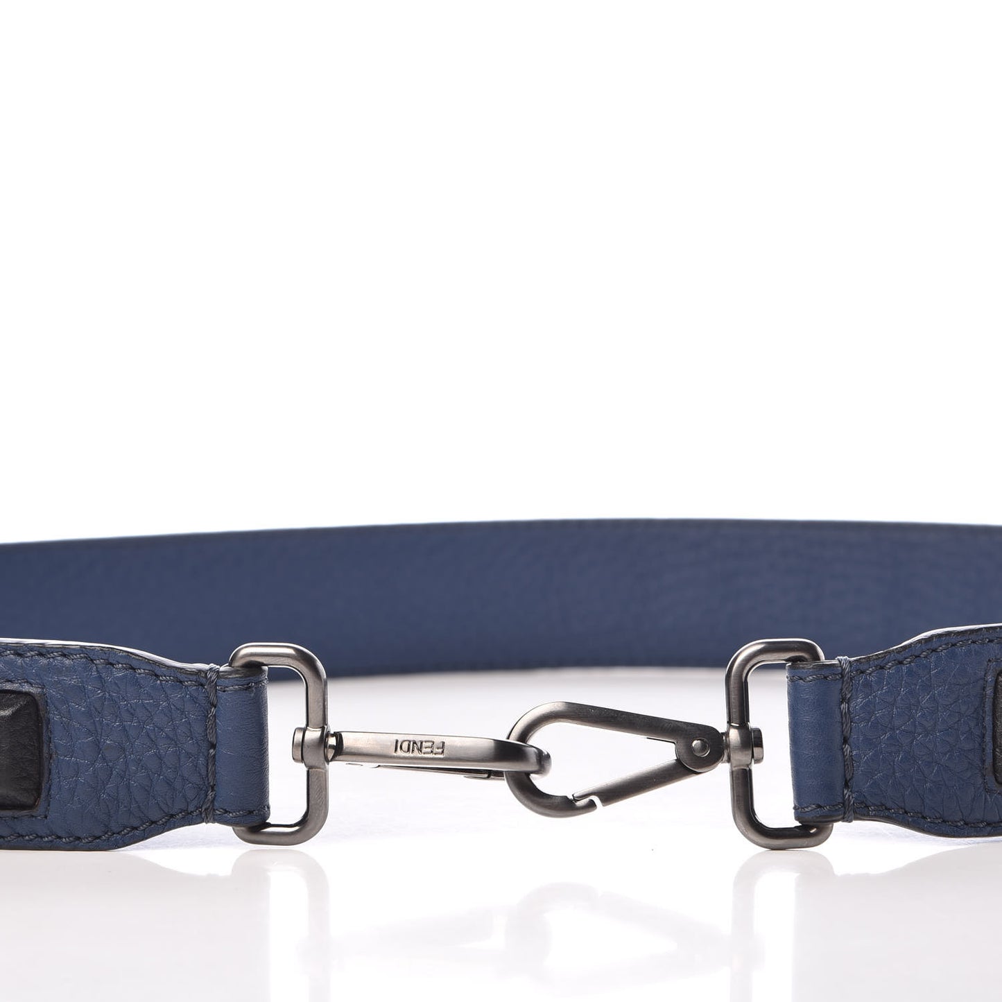 Cuoio Romano Bi-Color Studded Strap You Blue Marine Black